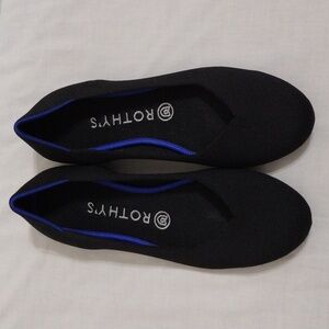 Rothy’s Women’s Black Round Toe Ballet Flats US 7.5 Sustainable Slip-On Shoes